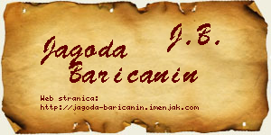 Jagoda Baričanin vizit kartica